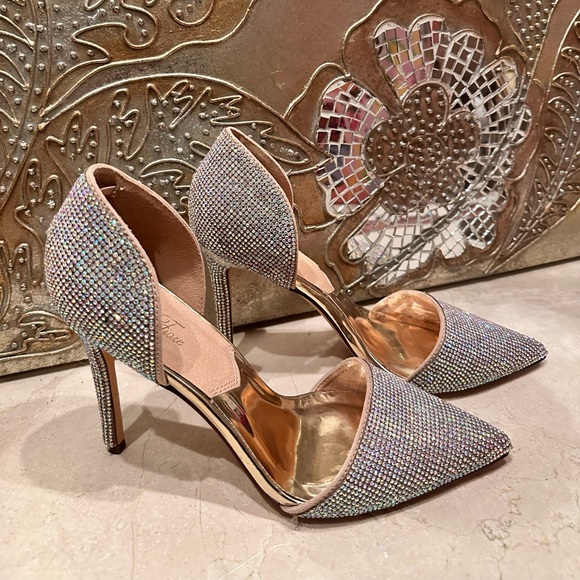 Elegant Silver golden Rhinestone Heels👠👠👠 - Picture 4 of 6